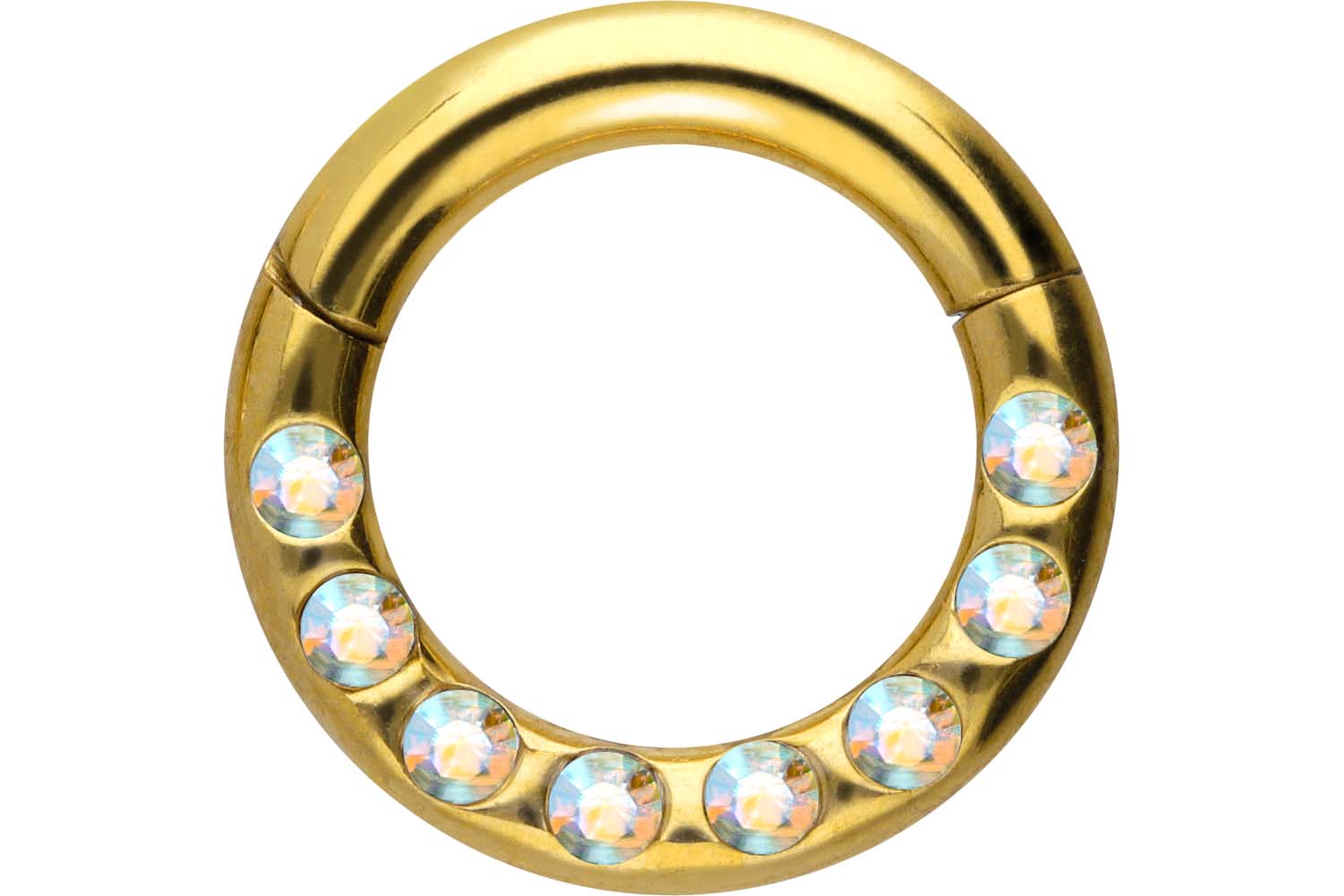 Chirurgenstahl Segmentring Clicker Piercing KRISTALLE + EPOXY ++SALE++